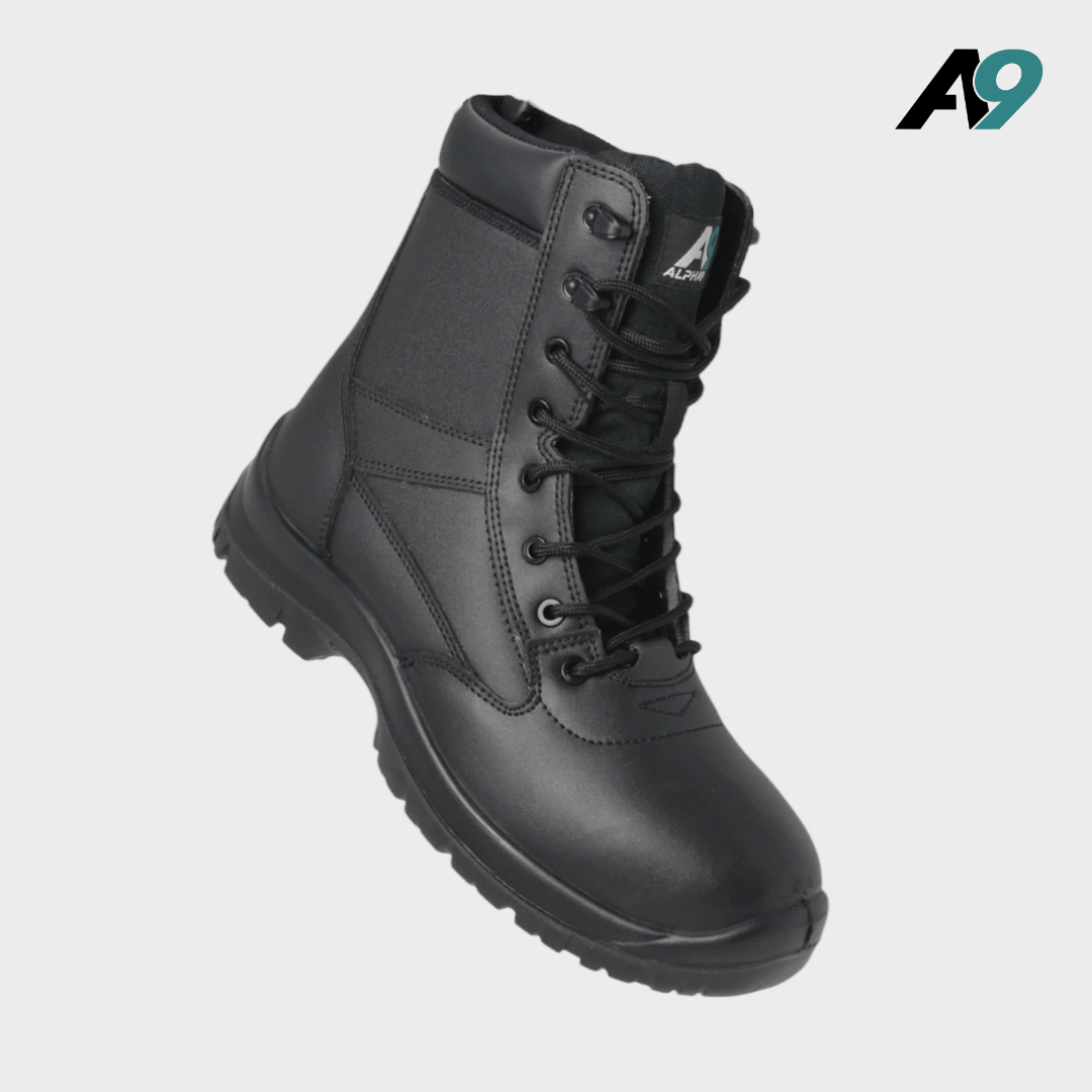 Alpha 9 Ranger Leather Patrol Boot Black