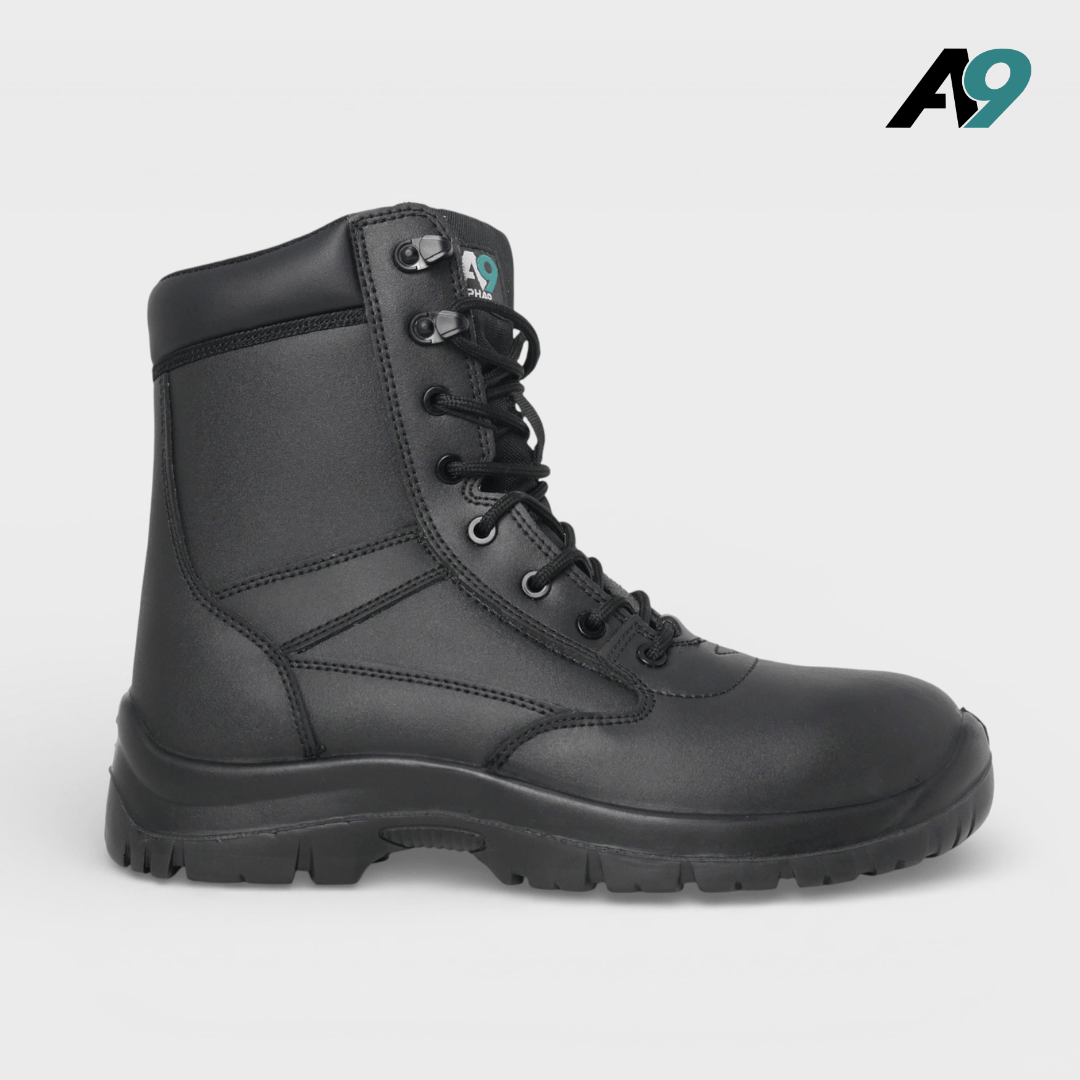 Alpha 9 Ranger Leather Patrol Boot Black