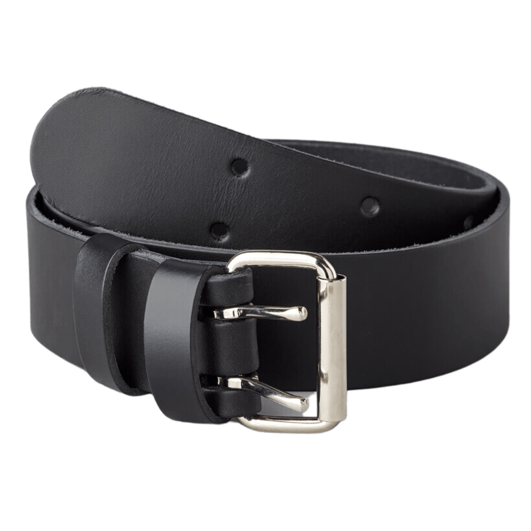 Peter Jones 50mm Leather Belt Double Pronged Buckle