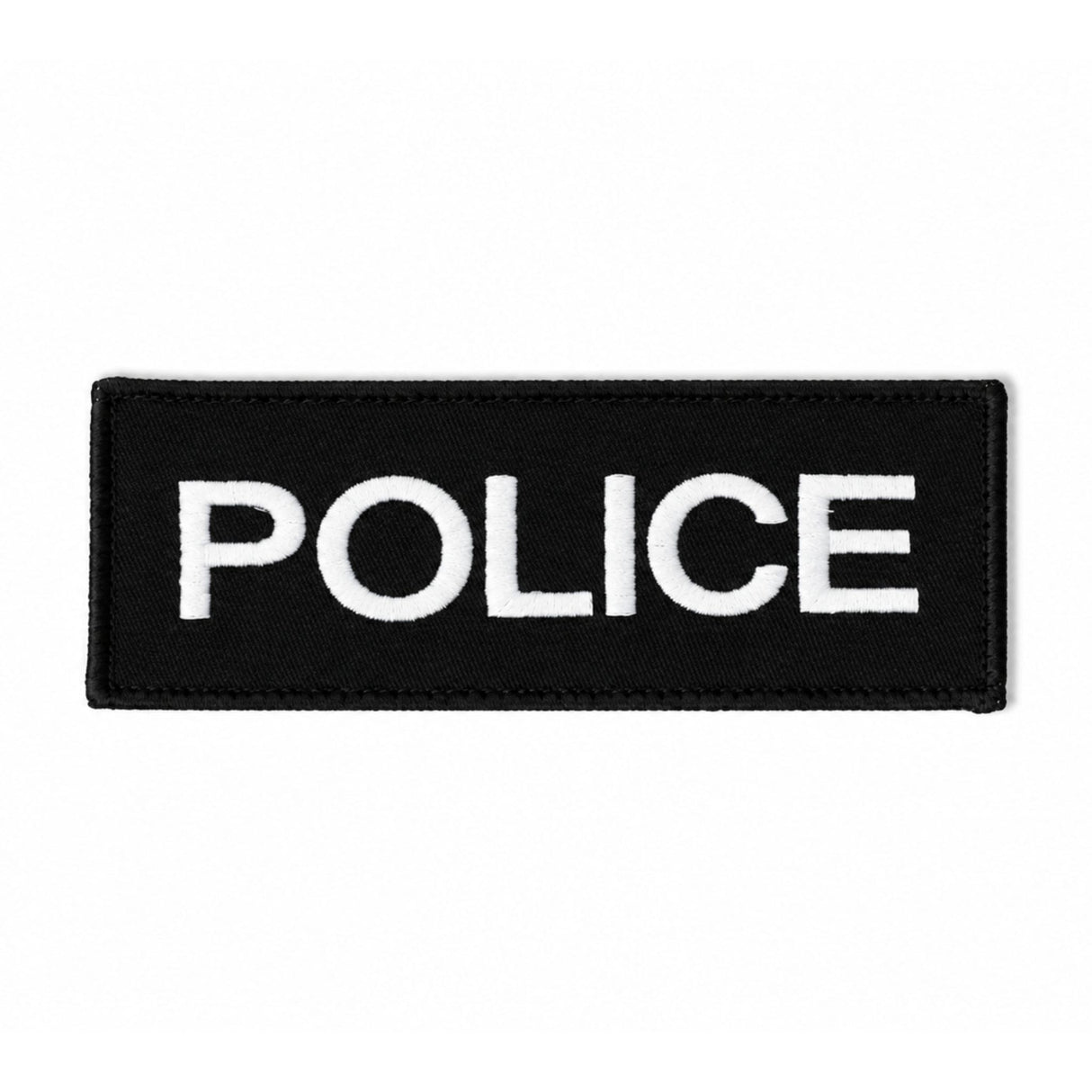 Black embroidered police and security identification strip