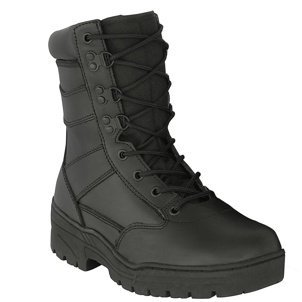 Black Delta Patrol boots with ankle cushioning
