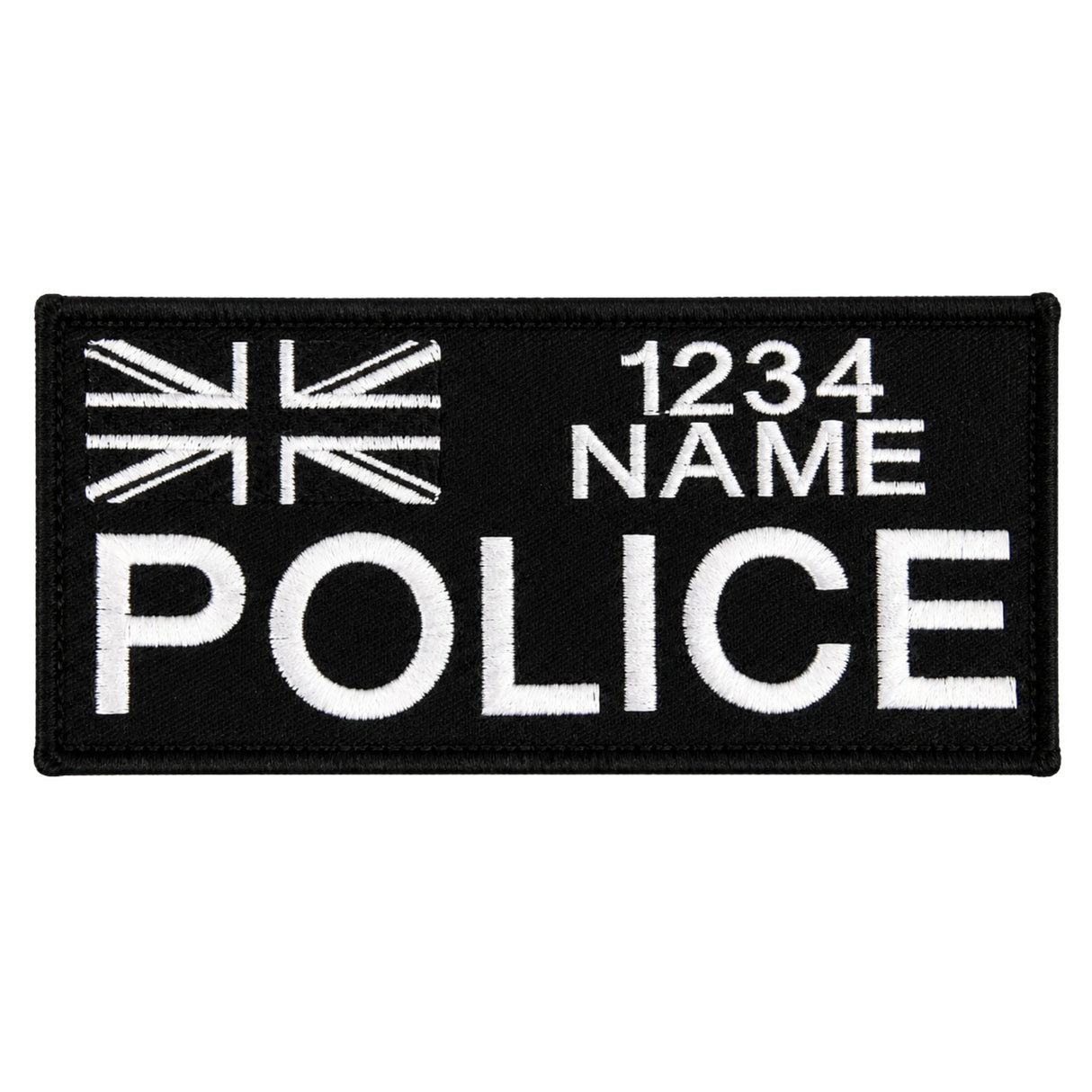 Embroidered police ID patch for bag