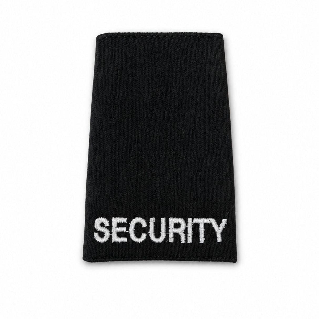Custom embroidered rank epaulettes for corporate security supervisor uniforms.