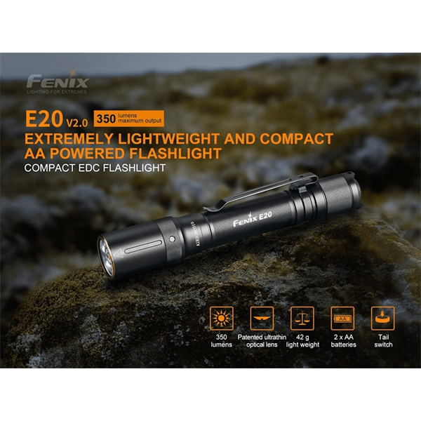 Fenix Torches Fenix E20 V2 Torch 350 Lumen