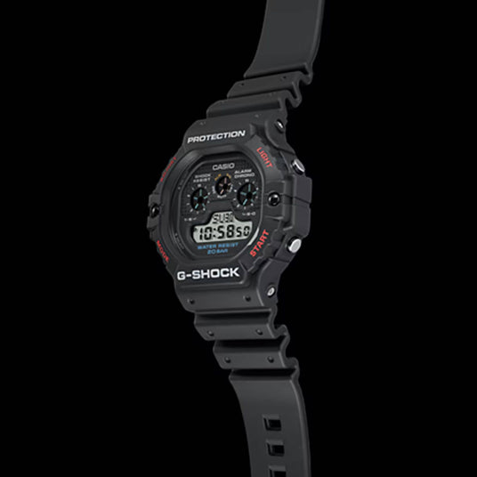 G-Shock DW-5900U-1 men’s watch with triple graph display and bold layout