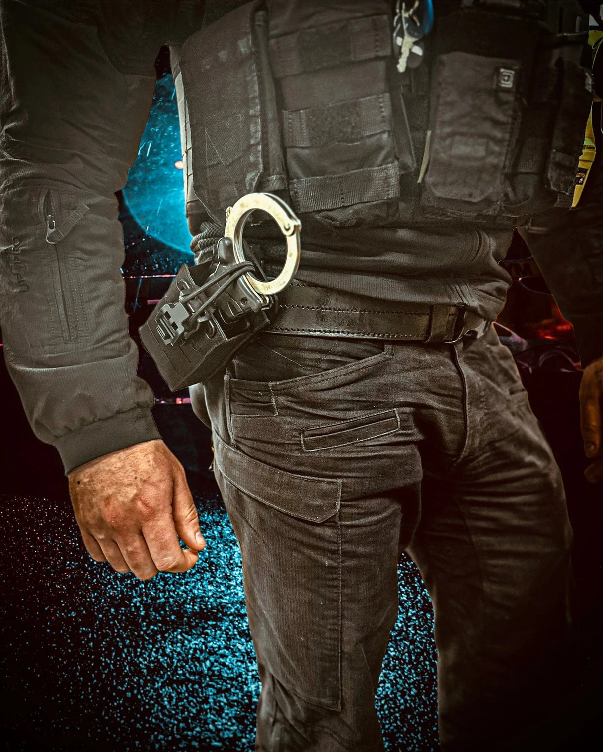 KMP UK Tactical Belt Mounted Cuff Pouch Black