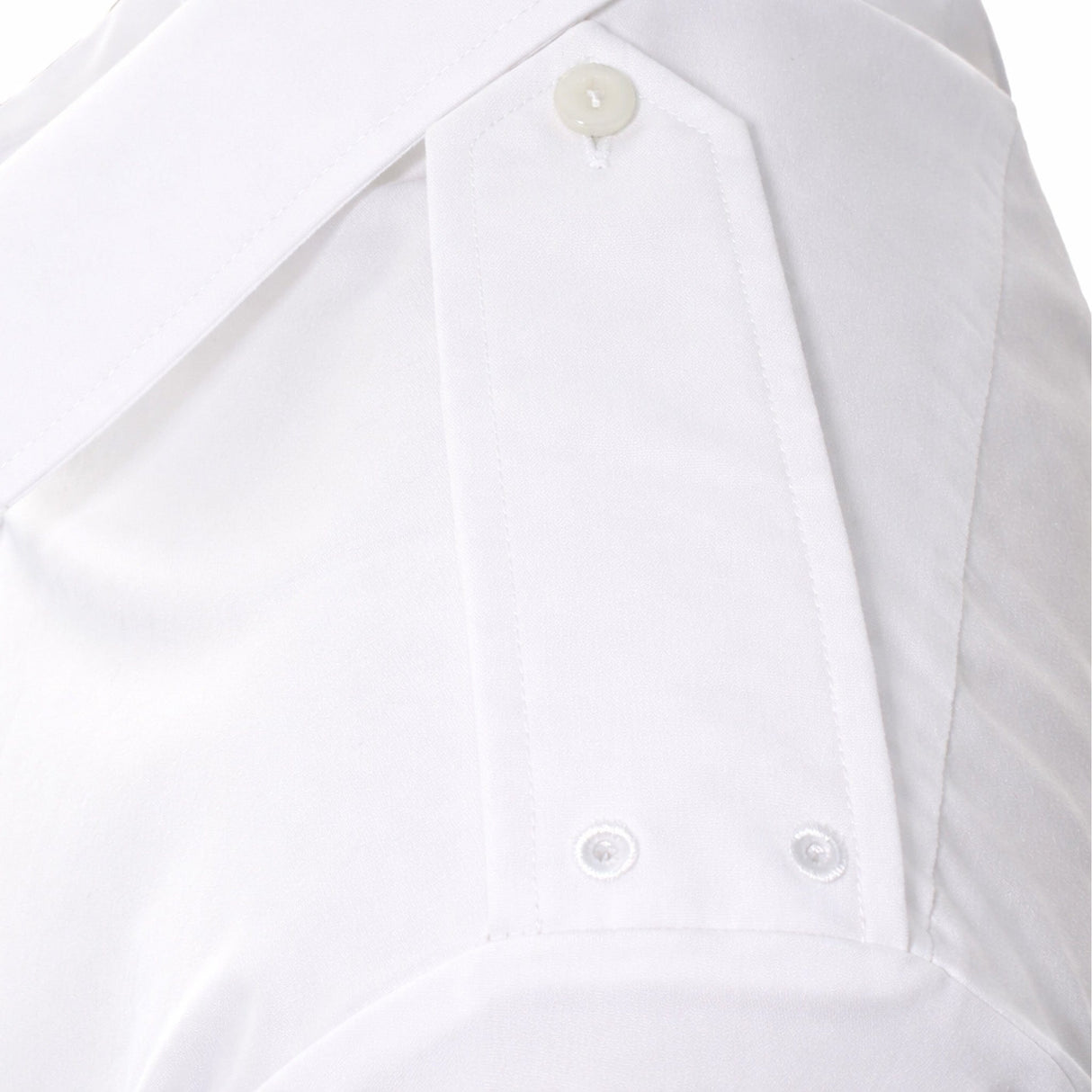 Cooneen Shirts & Tops Men's Short Sleeve Uniform Shirt With Epaulettes, White