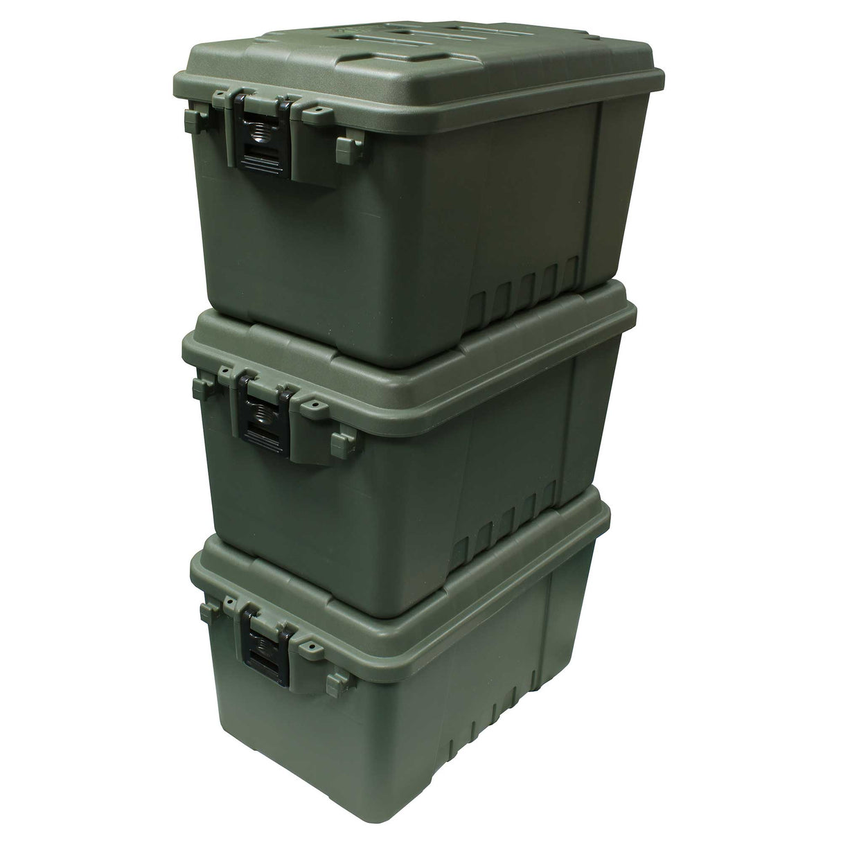 Small Olive Plano Storage Trunk - Triple Pack