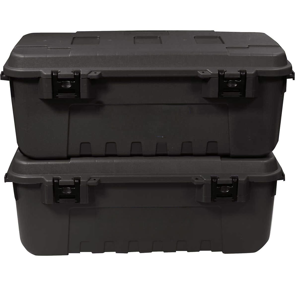 Plano Storage Box Large - Double Pack Plano Tactical Storage Trunks, Black