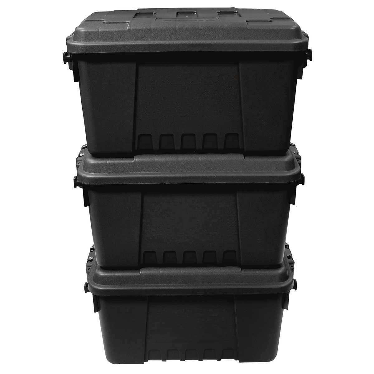 Plano Storage Box Small - Triple Pack Plano Tactical Storage Trunks, Black
