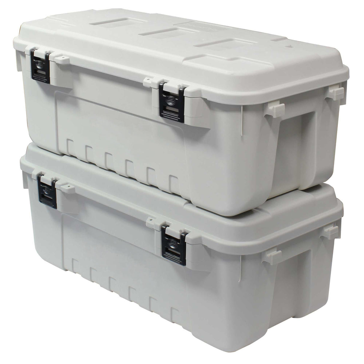 Plano Storage Box Large - Double Pack Plano Tactical Storage Trunks, Smoke Grey