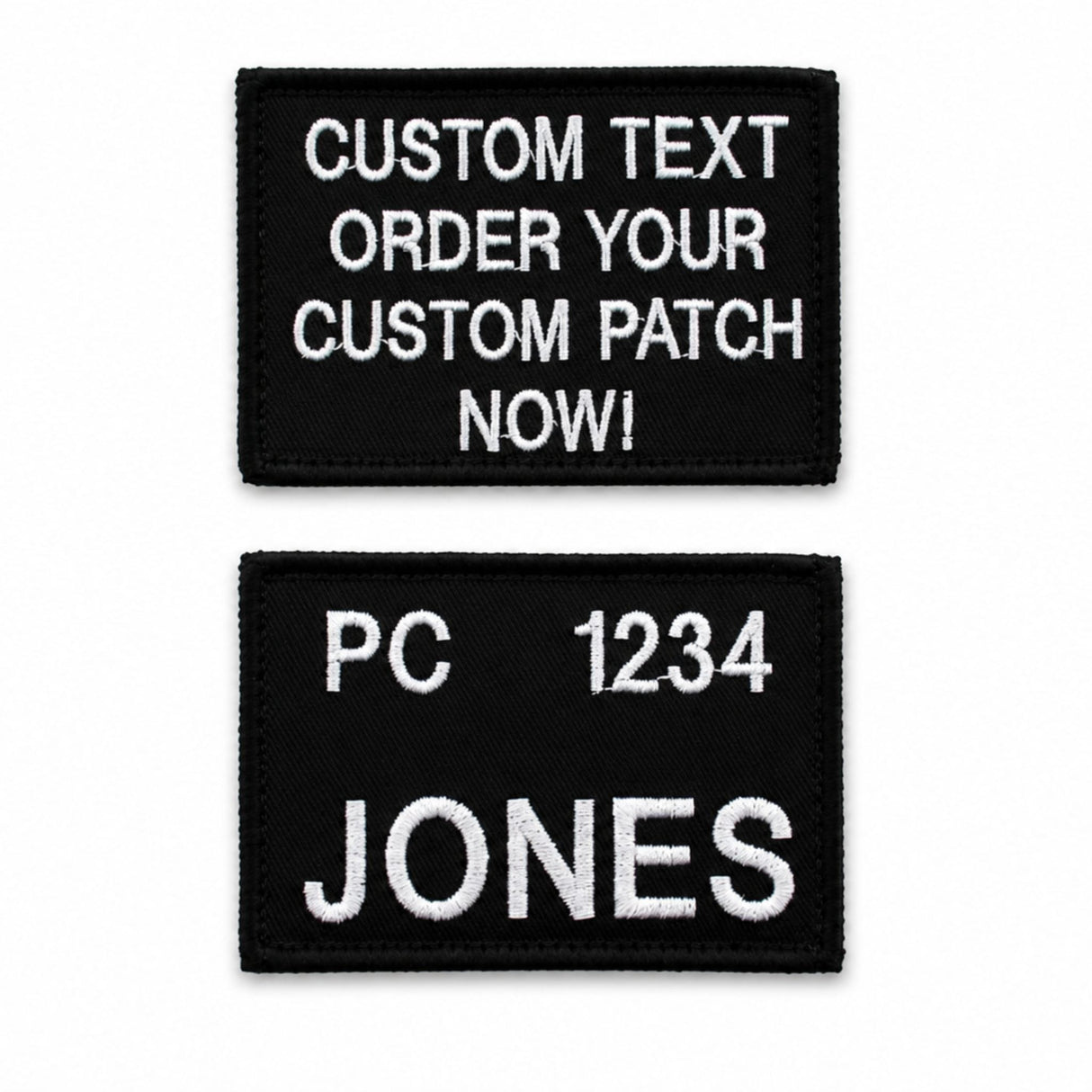 Personalised security and police style embroidered name patch