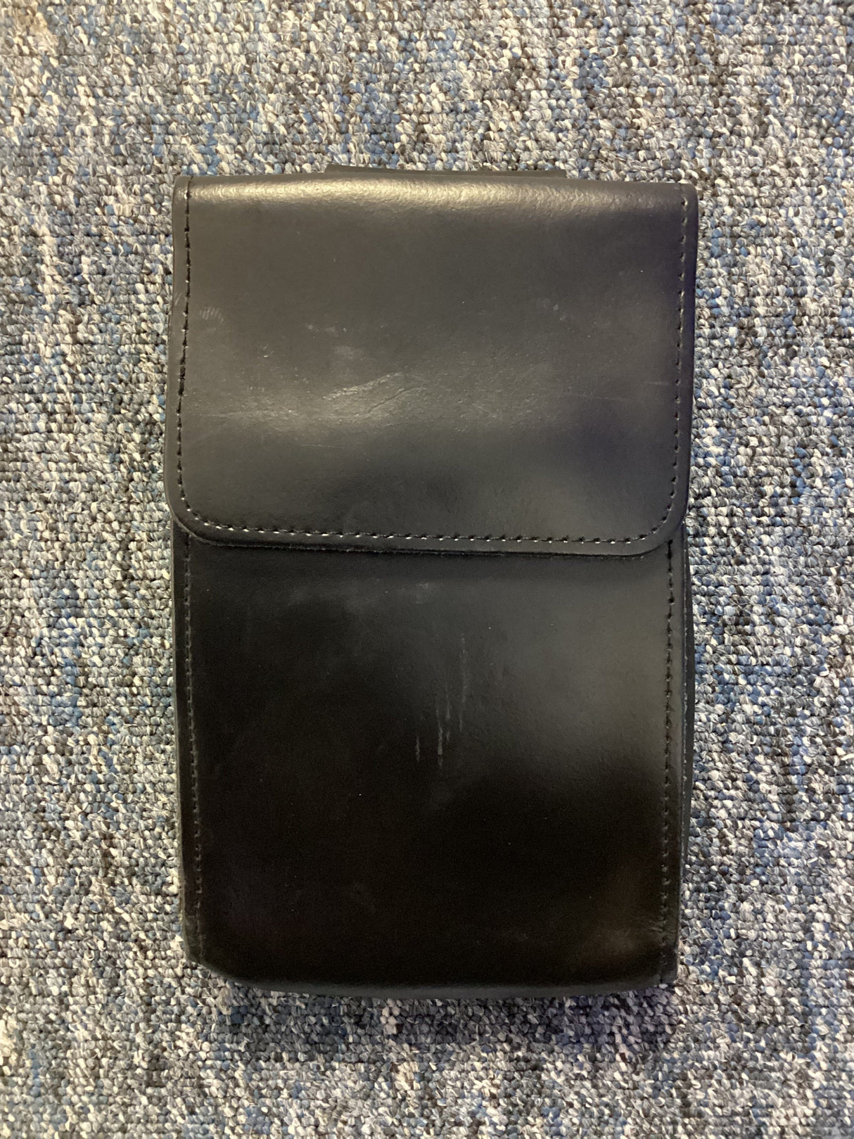 Police Surplus Police Uniform Black Notebook Pouch Leather, 8ins x 5ins (Used - Grade A)