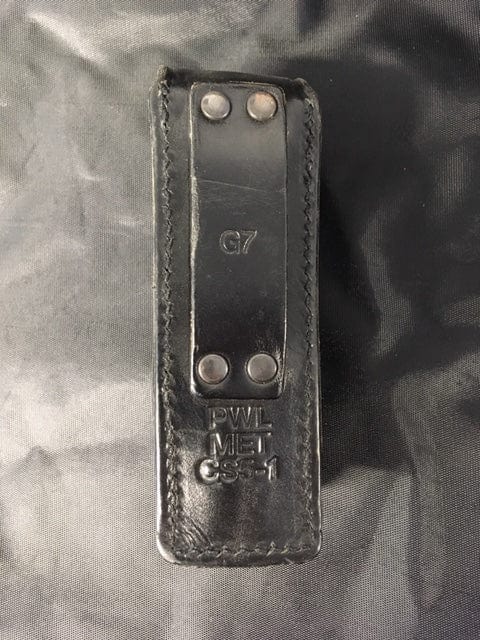 Police Surplus Police Uniform CS-5 CS Spray Holder, Met Police Issue, Leather (Used – Grade A)