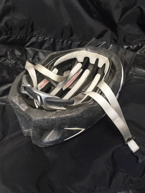 Police Surplus Police Uniform 54-62cm Cycle Helmet, POLICE marked, black and white chequerboard, ''Specialised'' logo inside (Used – Grade A)