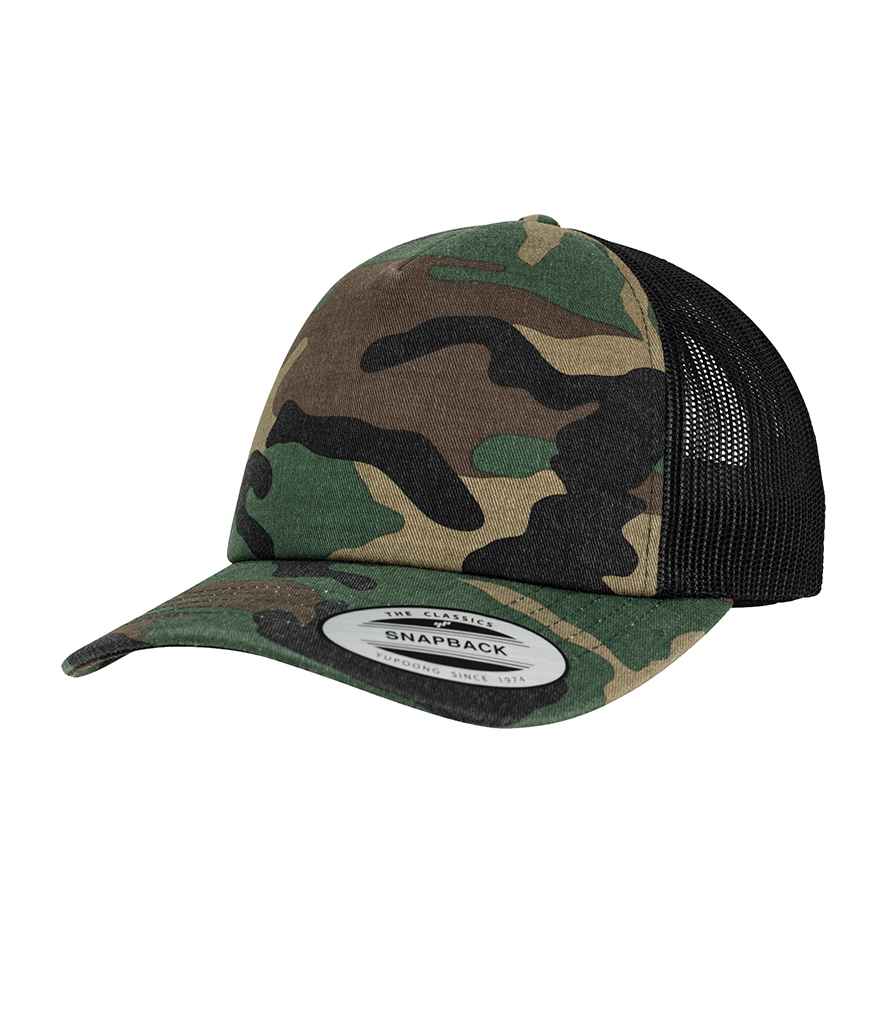Pencarrie Headwear Flexfit Classic Snapback Wood Camo / Black Mesh