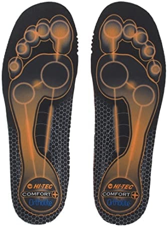 Hi Tec Insoles Hi-Tec Comfort Plus Insole Black/Clementine size 2.5-4