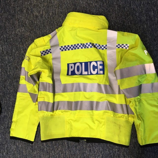 Police Surplus Police Uniform Hi Vis Yellow Waterproof NPU Blouson Jacket Yaffy 143 Goretex (Used - Grade A)