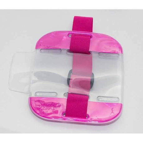 ID / SIA License Badge Holder - Arm Band High Viz Pink