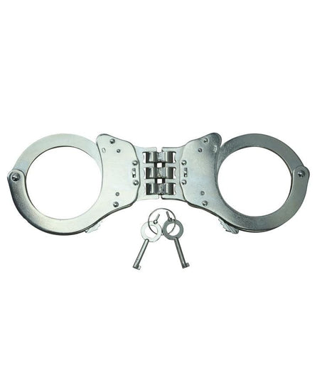 Kombat UK Ltd Handcuff Kombat UK Triple Hinged Elite Speed Cuffs SILVER 0208