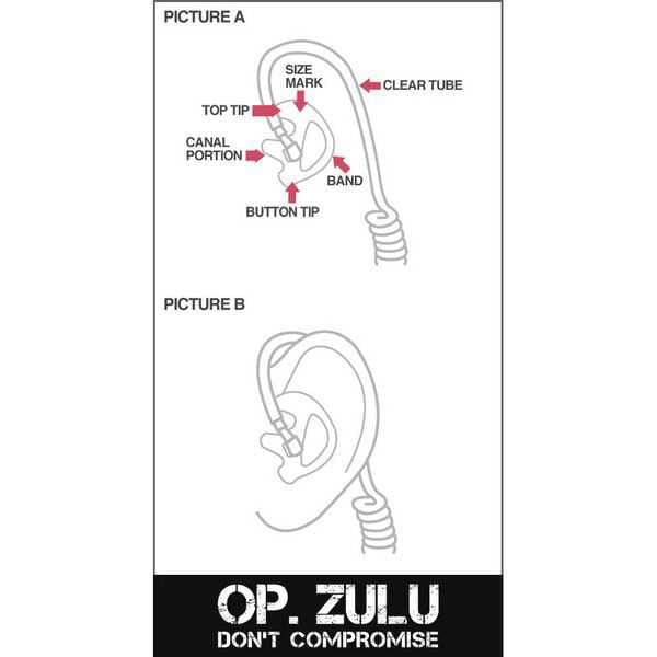 Op. Zulu Police Earpiece Gel Insert - Left