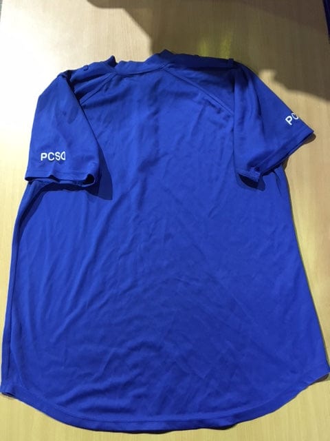 Police Surplus Police Uniform Police Community Support Wicking Top, West Midlands, Royal Blue, Men's Short Sleeve (Used - Grade A)