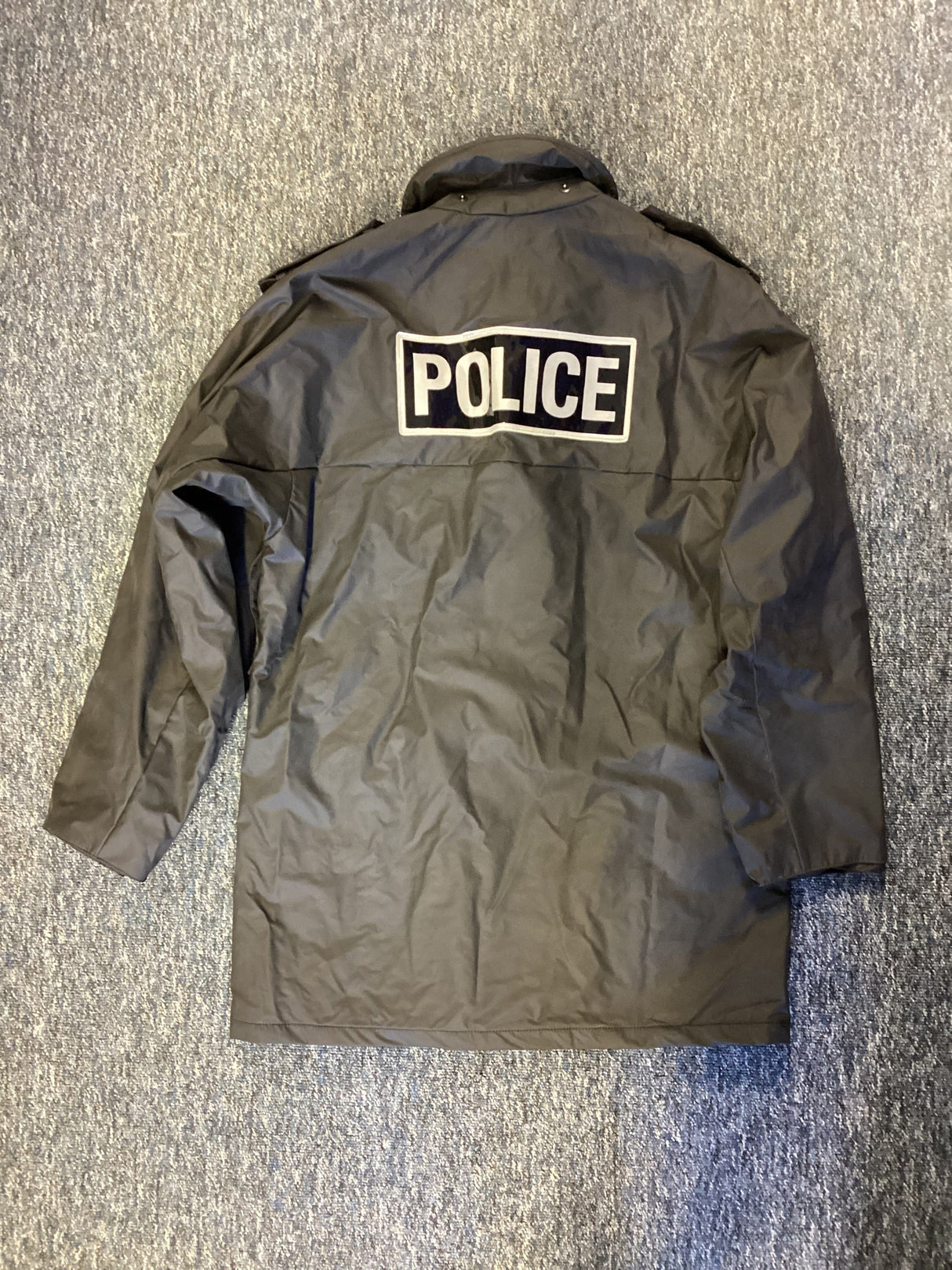 Police Surplus Police Uniform Police Foul Weather Black Anorak, Yaffy 292, Men’s (Used - Grade A)