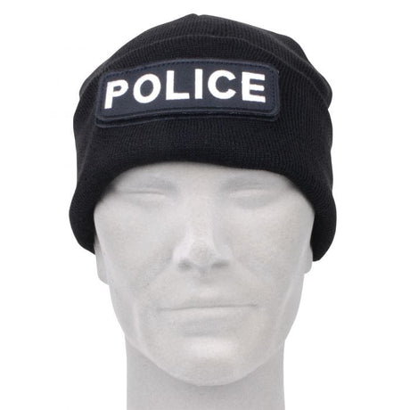 BlueLine Headwear Police Watch Cap with Hook & Loop Police Logo