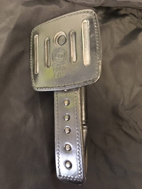 Police Surplus Police Uniform PWL Expandable Leather Baton Holder 9262, 3 Position Swivel (Used - Grade A)