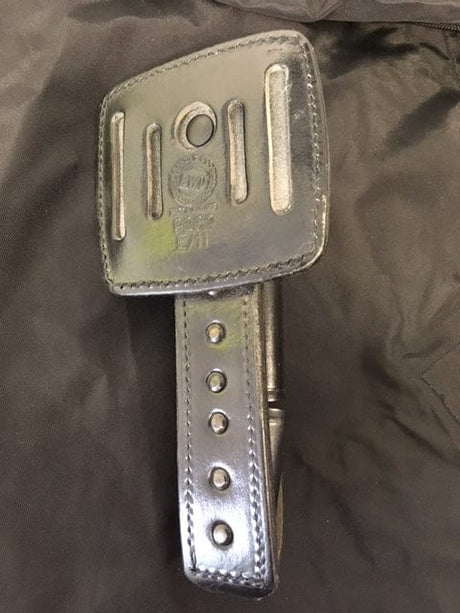 Police Surplus Police Uniform PWL Expandable Leather Baton Holder 9262, 3 Position Swivel (Used - Grade A)