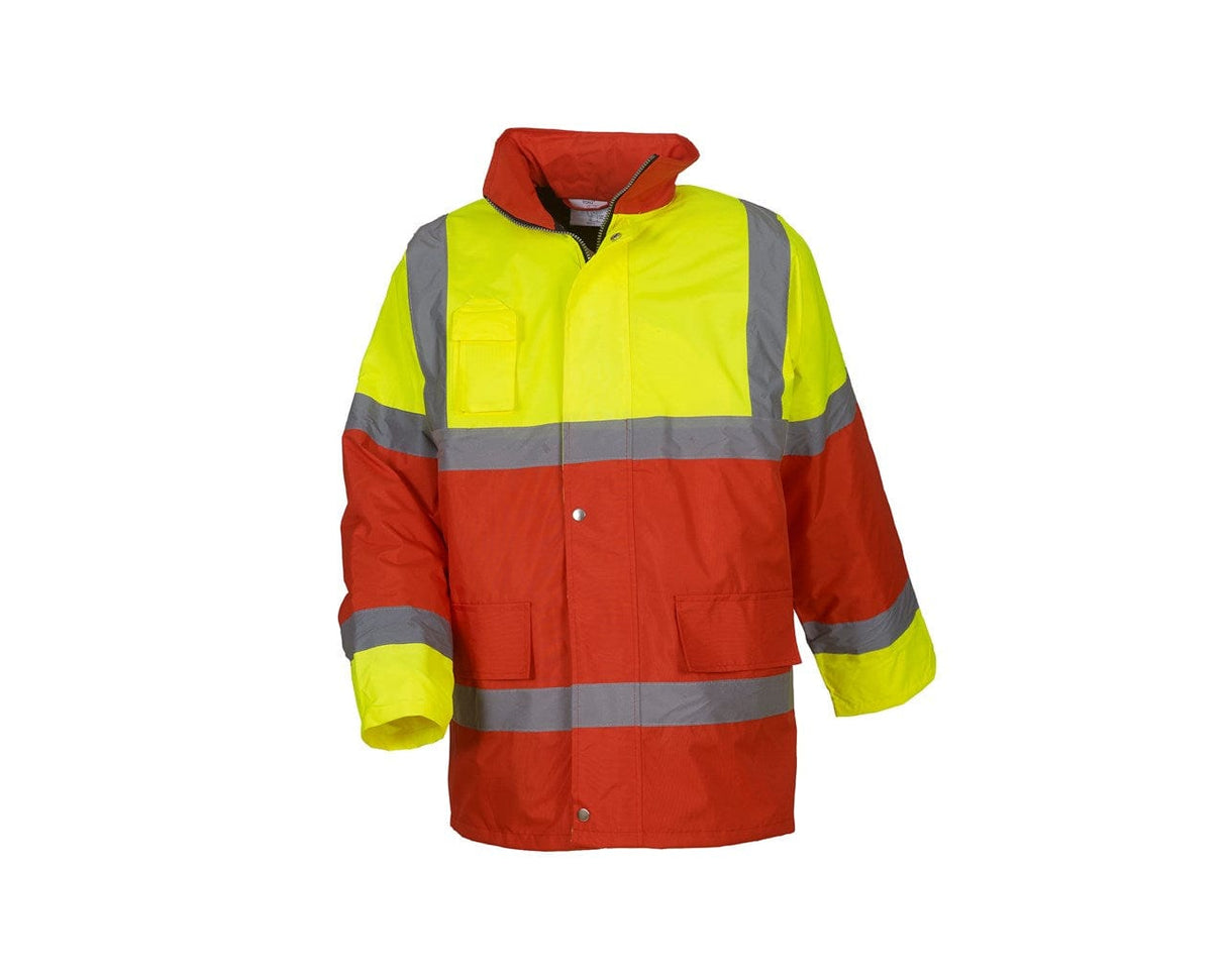 Pencarrie Coats Yoko Hi-Vis Contrast Jacket Yellow and Red -Large