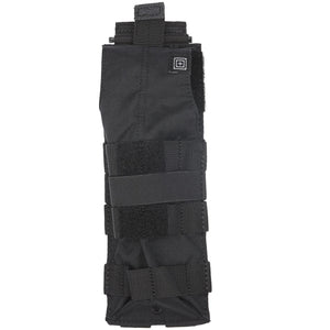 5.11 Rigid Cuff Pouch in black shown from the front with secure retention straps
