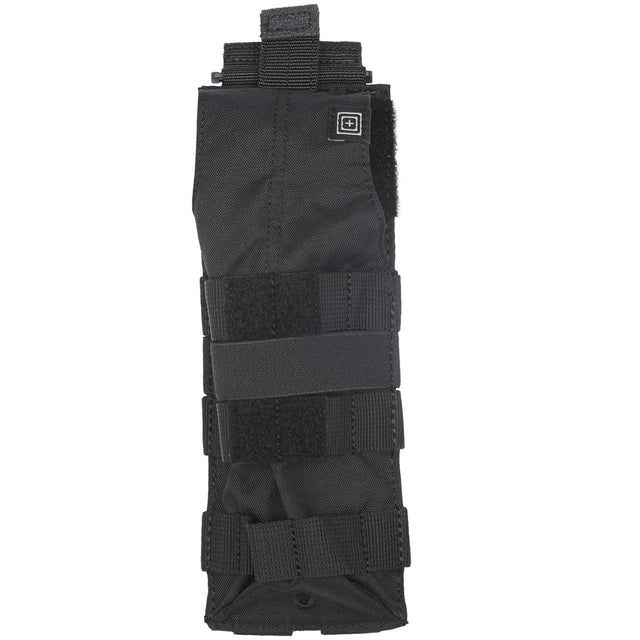 5.11 Rigid Cuff Pouch in black shown from the front with secure retention straps