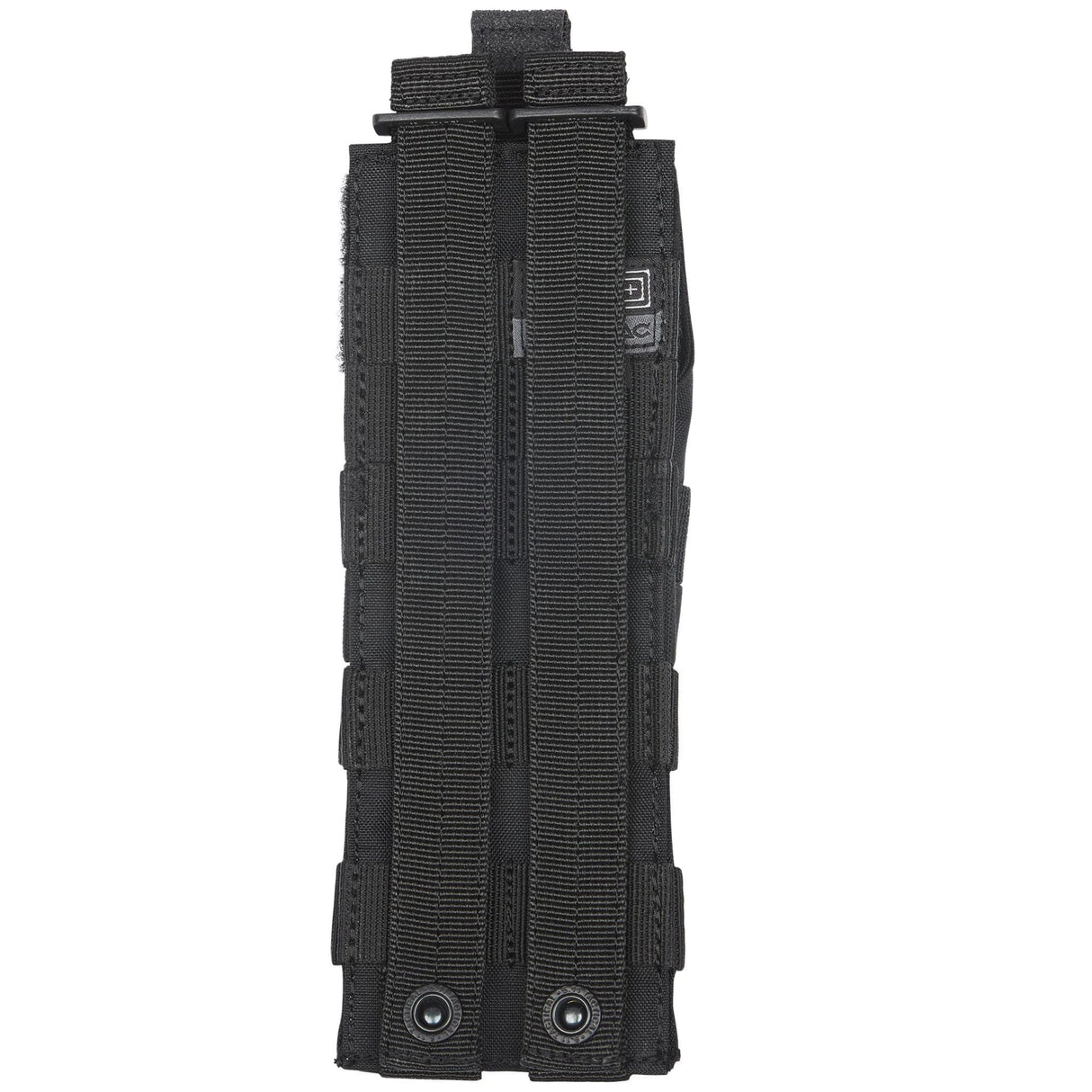 Side view of the 5.11 Rigid Cuff Pouch in black showing its compact tactical design