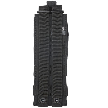 Side view of the 5.11 Rigid Cuff Pouch in black showing its compact tactical design