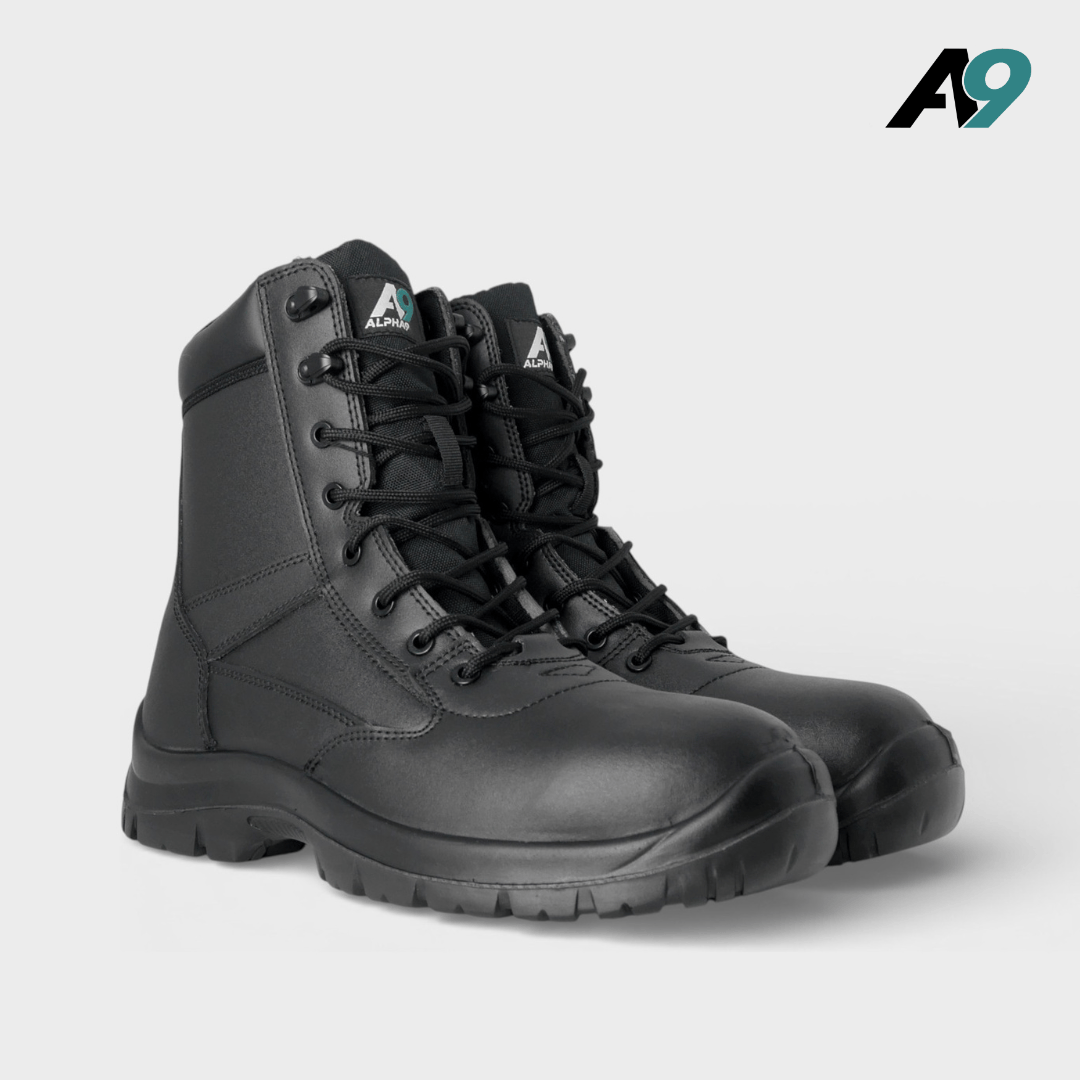 Alpha 9 Ranger Leather Patrol Boot Black