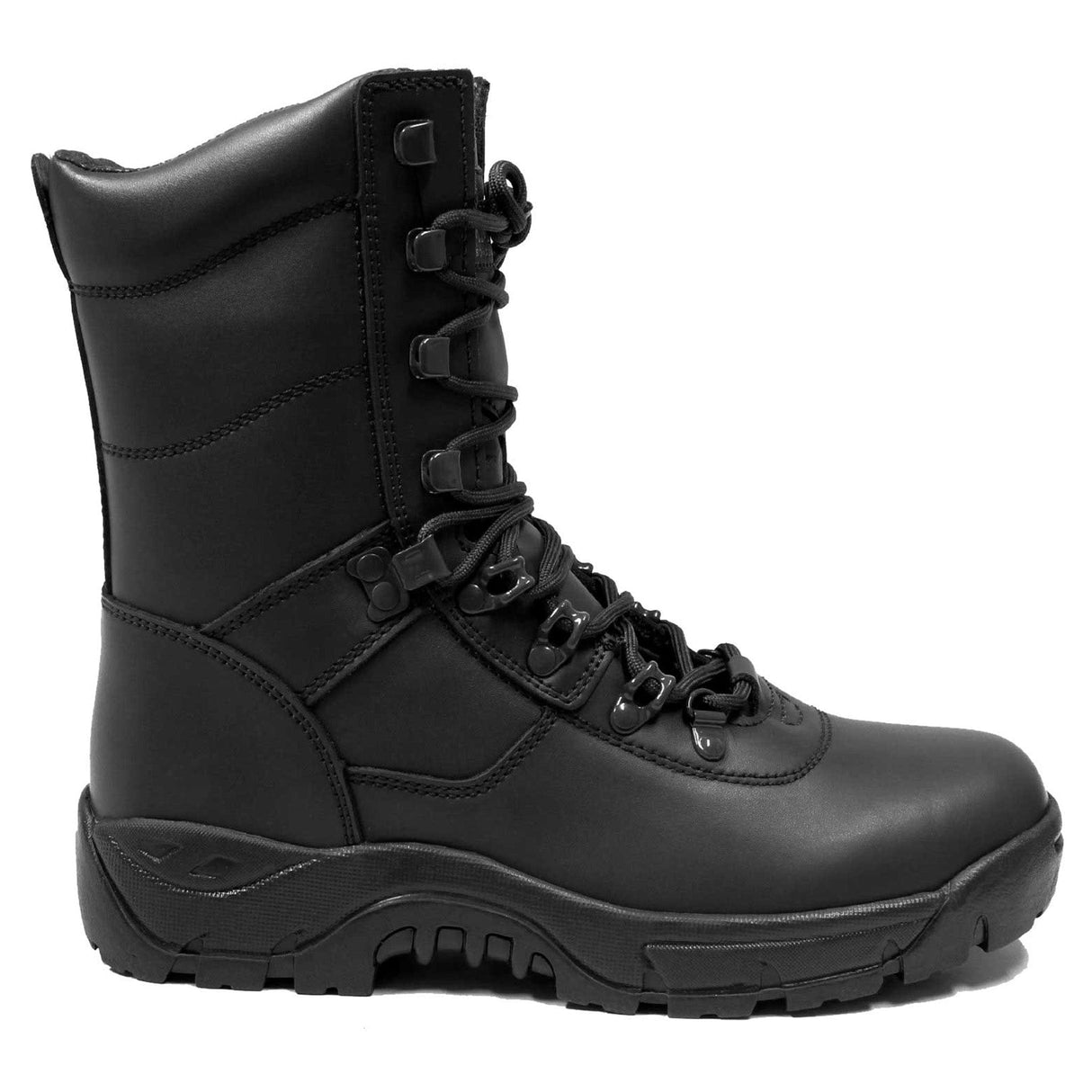 Black Combat Pro leather boots
