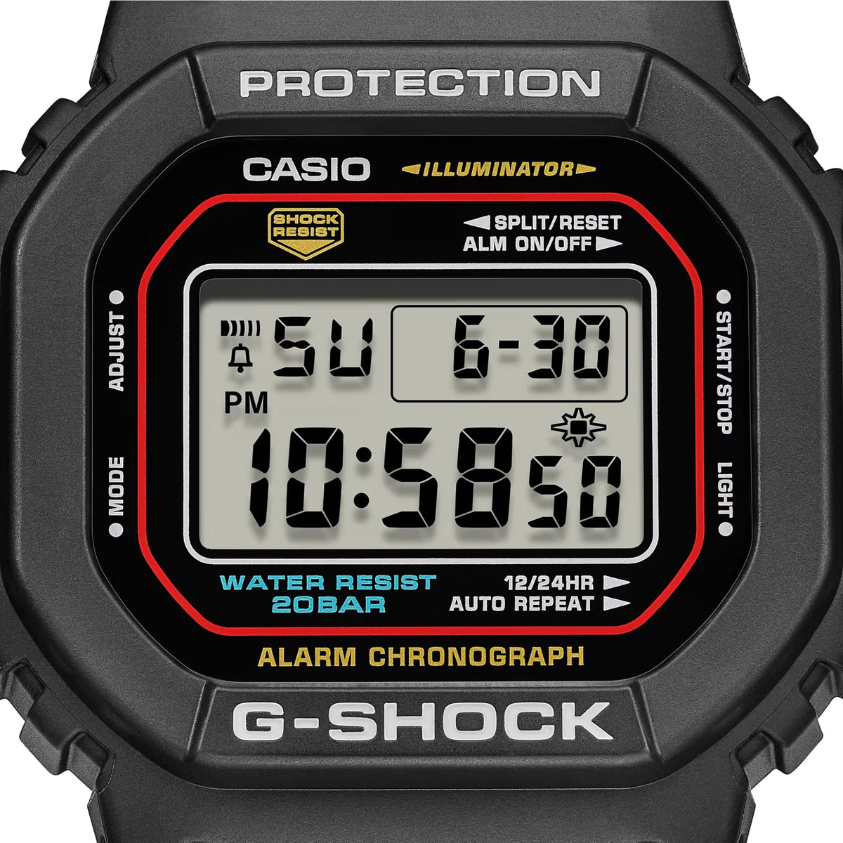 Casio DW-5600RL-1ER 200 metre water resistant G-SHOCK