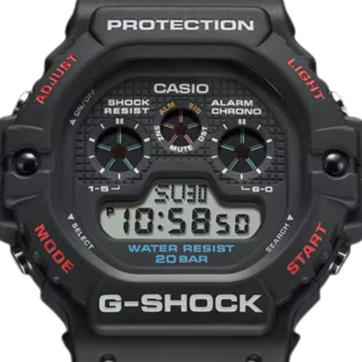 G-Shock DW-5900UBB-1 men’s all black watch with bold digital display