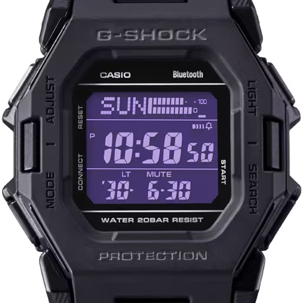 G-Shock GDB500-1ER digital watch with LED light for low light visibility