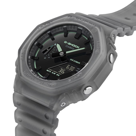G-SHOCK 2100K black analog digital watch front view