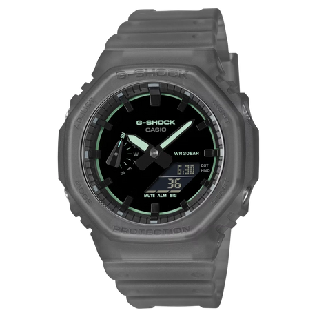 G-SHOCK watch with digital display and durable resin construction