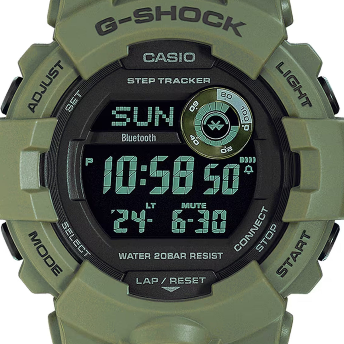 G-SHOCK GBD-800UC-3 green watch on wrist tactical style