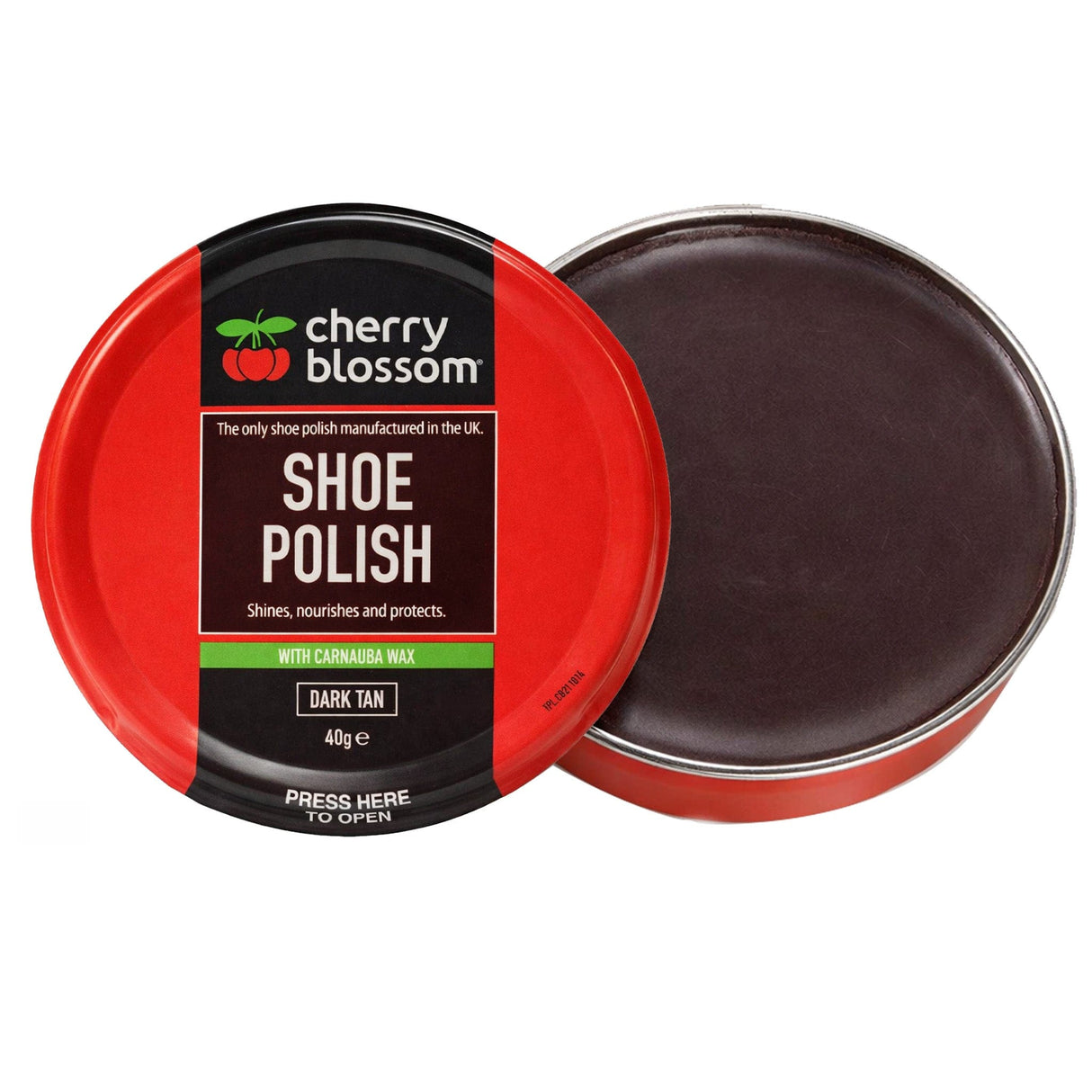 Cherry Blossom Dark Tan Polish with carnauba wax