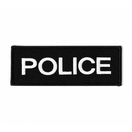 Black embroidered police and security identification strip
