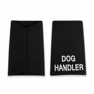 Professional DOG HANDLER shoulder slides for security and police uniforms