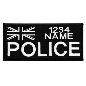 Embroidered police ID patch for bag