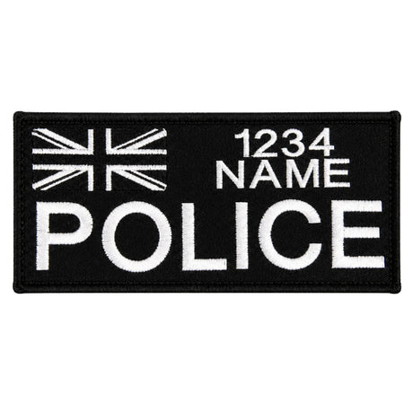Embroidered police ID patch for bag