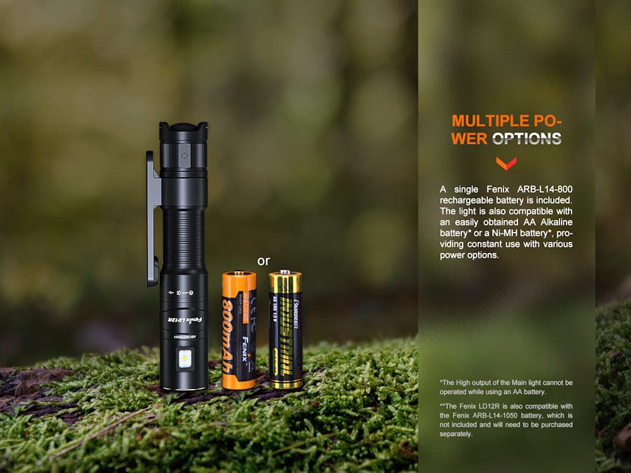 Fenix Torches Fenix LD12R Dual Light Source Rechargeable Torch
