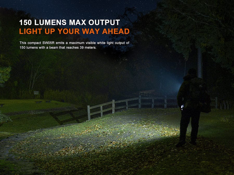 Fenix Torches Fenix SW05R White and Red LED Multipurpose Clip Torch Black